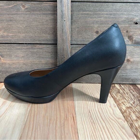 Clarks Brier Dolly Dress Pumps High Heels Platform Ortholite Footbed Black Sz 7 - Picture 11 of 16